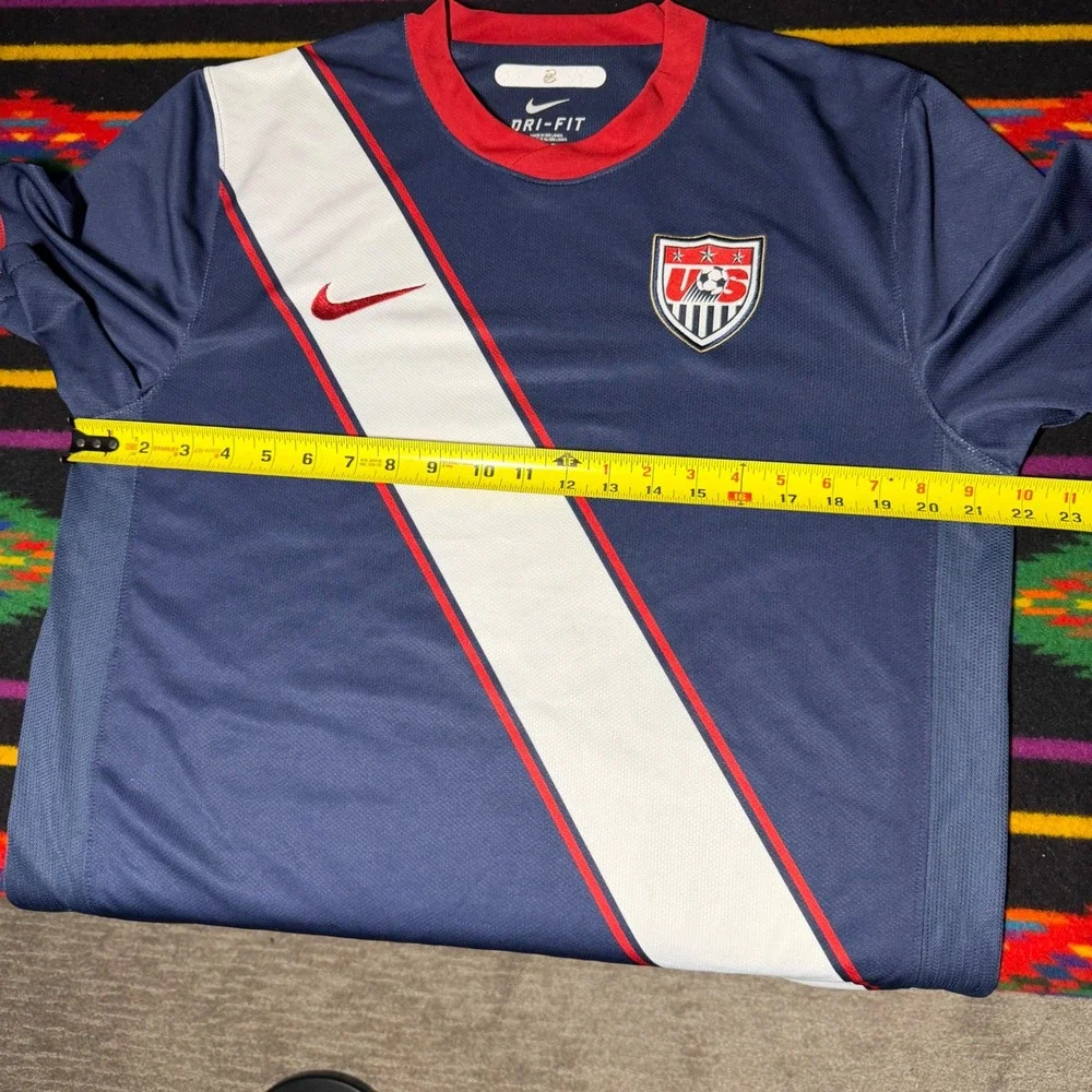 Nike USA 2010 Away Soccer Jersey Mens Large Navy Blue Sash Kit 389253-451